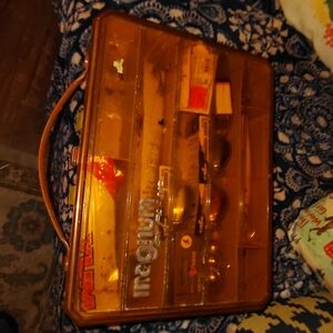 Amber Tackle Box with Handle - Orange